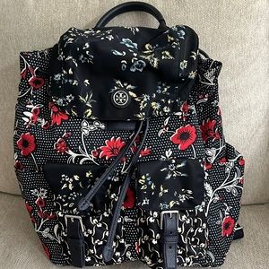 Tory Burch Virginia Mixed Print Nylon Backpack